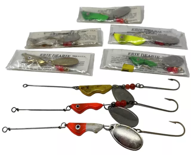 LOT 3 VINTAGE Erie Dearie, 5/8oz, Trolling Walleye lures, Baits~Shimmy~  spinners $10.49 - PicClick