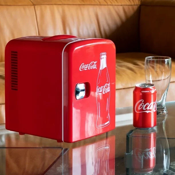 Coca-Cola 6 Can Mini Fridge 4L Mini Electric Cooler 12V Car Cooler