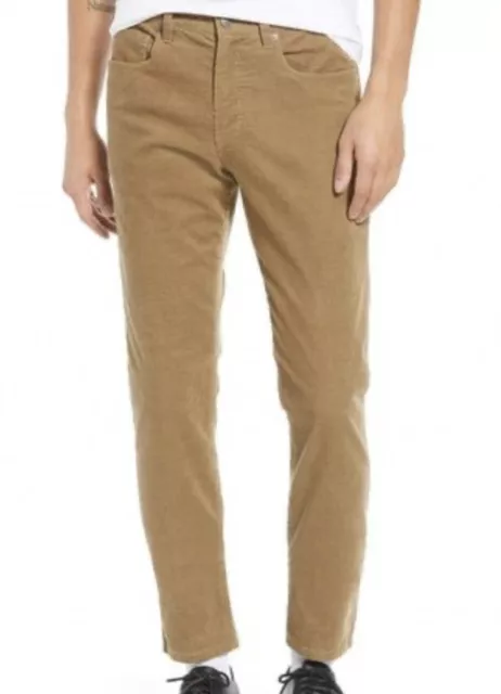 NWT VINCE Dylan Slim Fit Corduroy Pants Oak Size 36