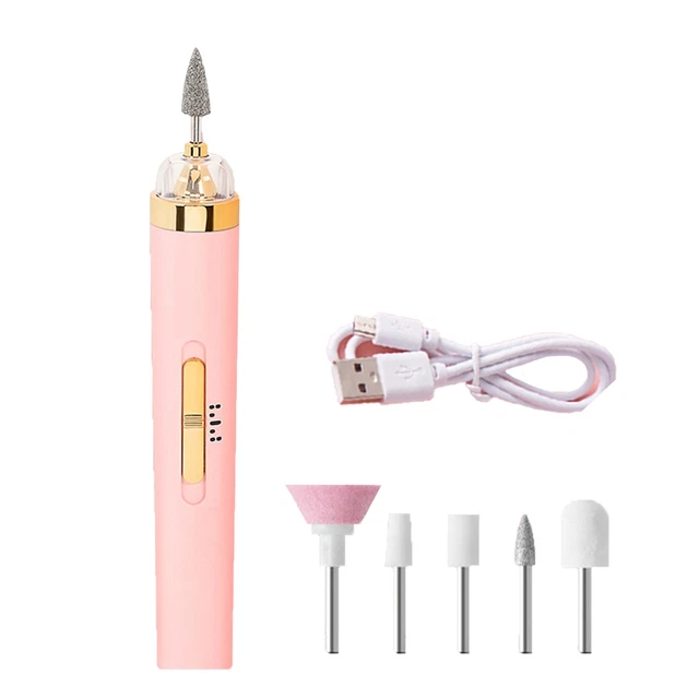 Kit eléctrico de taladro de uñas arte en uñas amoladora de dedos herramientas giratorias portátil