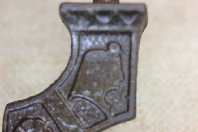 Old King TUT Pharoah hanging Plant Hook Oil Lamp Bird Cage vintage Cast Iron 6