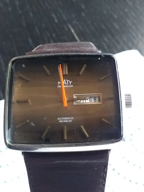 Montre Femme Vintage Maty Dorée - Cadran Crème Chiffres Romains - Suisse - Années 60 - État Non Vérifié