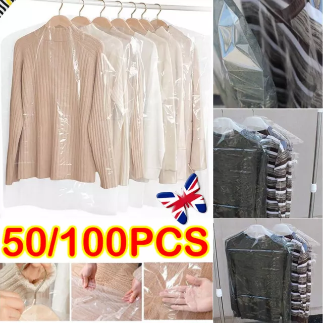 GARMENT COVERS FILM DRY CLEANERS CLEAR POLYTHENE PLASTIC BAGS CLOTHES BAG  BAGS