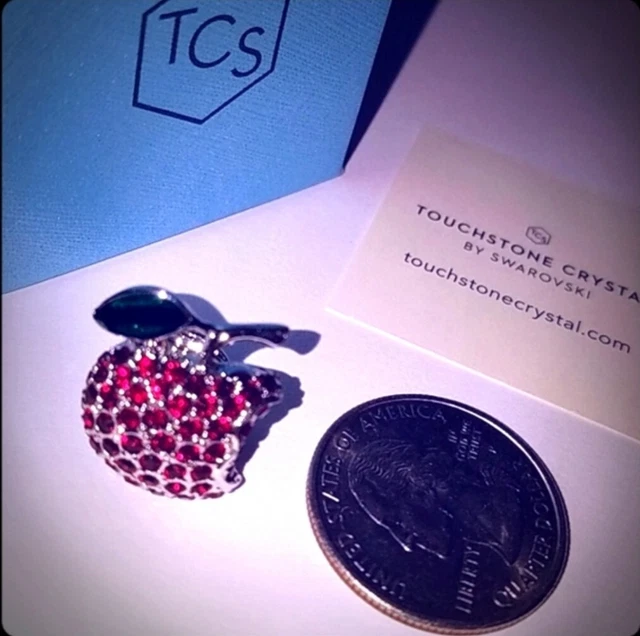 Touchstone Crystal By Swarovski Apple Tac Pin