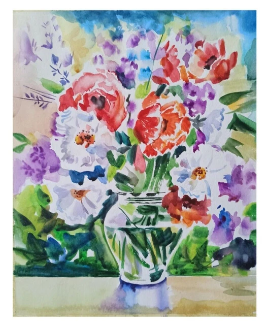 Flores de acuarela originales