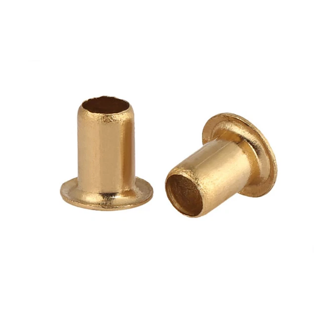 M0.9-M6 Copper Brass Eyelet Hollow Tubular Rivets Through Nuts Hole Grommets