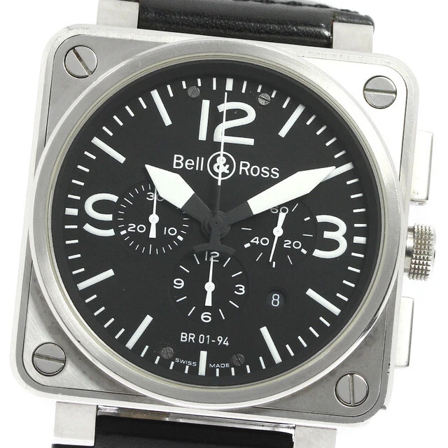 bell ross watch      BR01 94 Aviation Chronograph Date Automatic Men's Used