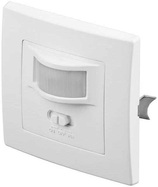 5 rilevatori di movimento a infrarossi montaggio a parete da incasso; rilevatore di movimento IDUW (bianco)