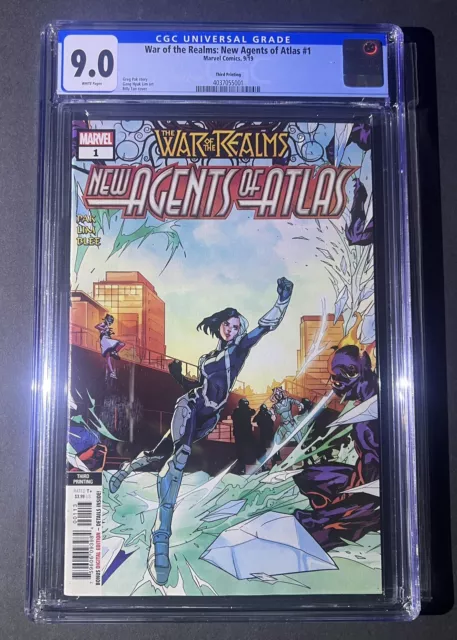 WAR OF THE REALMS NEW AGENTS OF ATLAS #1 3RD PRINTING VARIANT 2019 Marvel 9.0