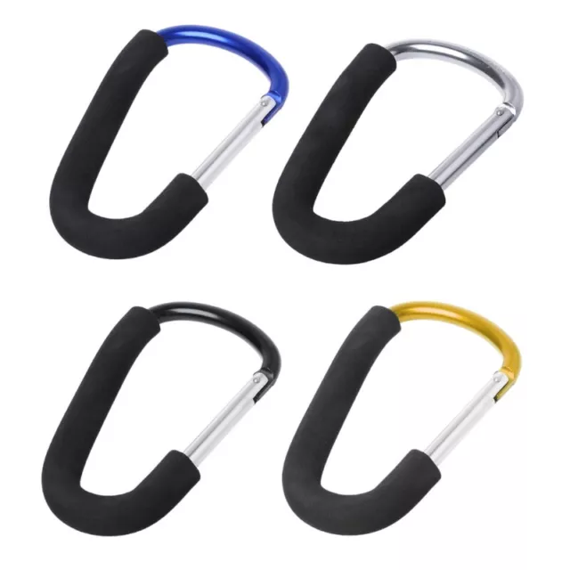 Sponge Carabiner Baby Carriage Hanger Handle Shopping Bag Clip Hook