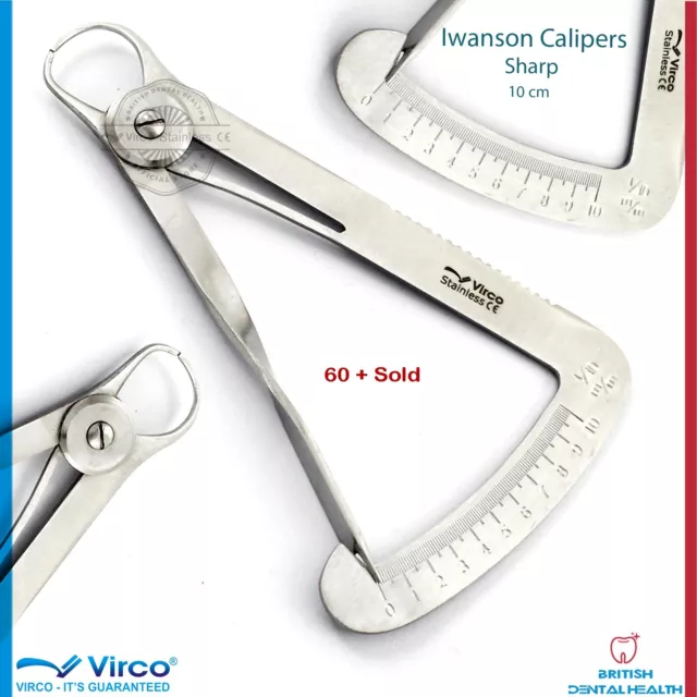 Spring Wax Calipers Iwanson Crown Gauge Measuring 1-10 Mm Dental Jewellers