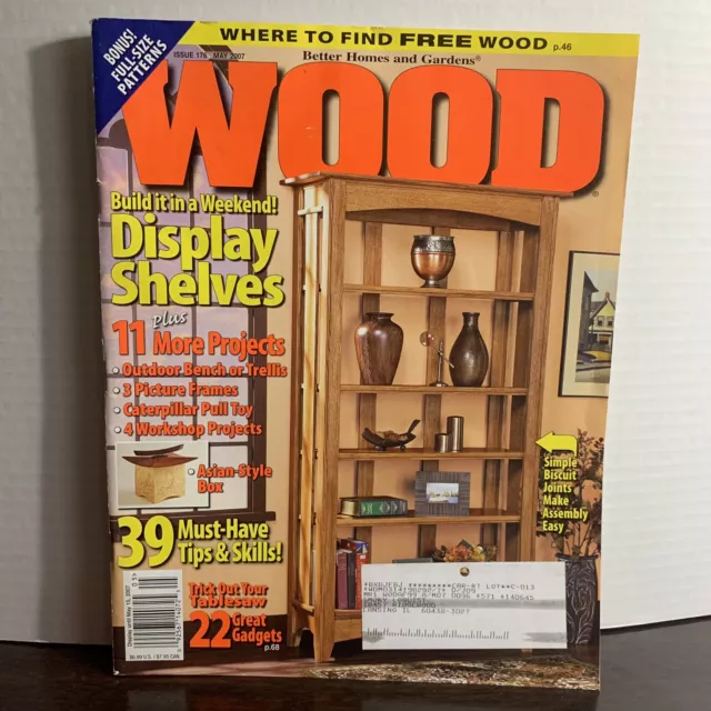 Better Homes & Gardens Wood Magazine May 2007 Display Shelves Build In A Weekend