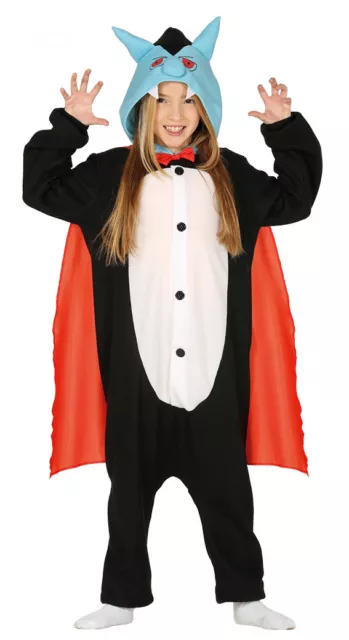 Costume de vampire enfants filles garçons pyjama combinaison Halloween robe de fantaisie 4-6 NEUF