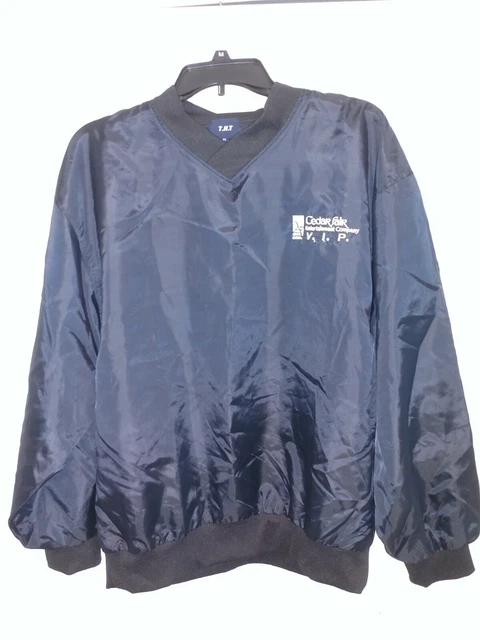 Cedar Fair Entertainment VIP Pullover Jacket - Men's XL, Black Windbreaker, T.H.T Brand New Without Tags