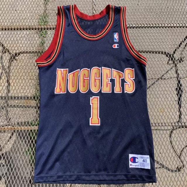 90's Mahmoud Abdul-Rauf Denver Nuggets Champion NBA Jersey Size 48 – Rare  VNTG