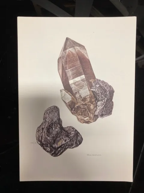 Art Print Poster Minerals Stone Geology A3 N°40 Molybdenite