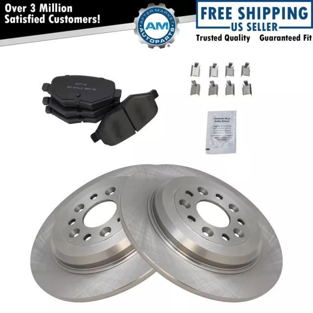 Rear Metallic Brake Pads & 2 Rotors Kit for Ford Taurus Lincoln MKT MKS