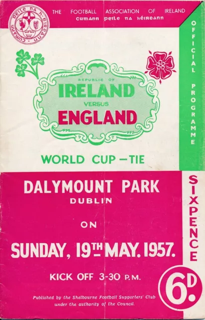 Republic of Ireland v England (World Cup Qualifier) 1957