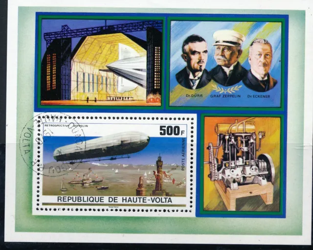 Zeppelin Briefmarken Satz République De Haute Volta  X6