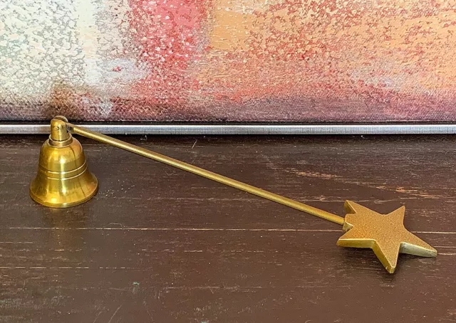 Kerzenlöscher Stern gold Weihnachten Flammenlöscher Dochtlöscher 27cm 2