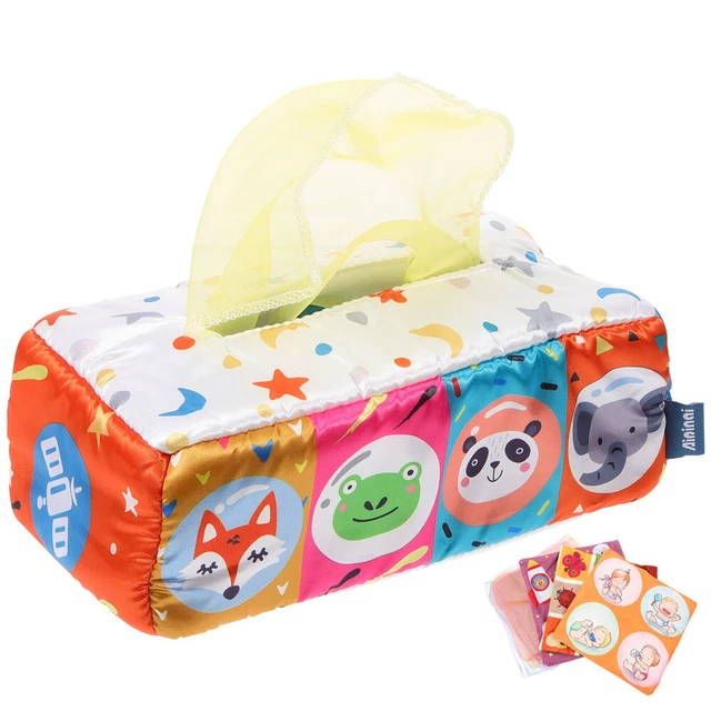 Jouet éducatif pour bébé, jouet sensoriel pour nourrissons, boîte à mouchoirs,