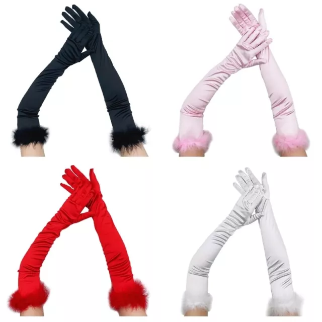 Long Sleeves Show Gloves for Women Gloves Stretchy Elbow Length