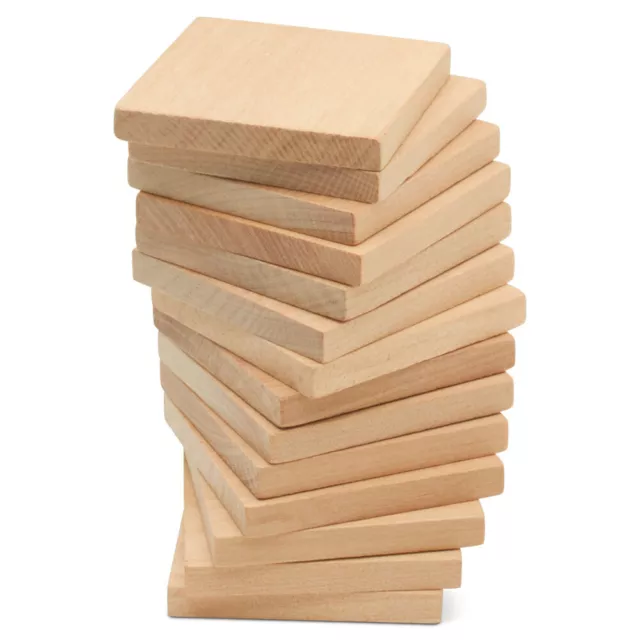 Wood Tiles, 2 x 2 Inch,  Blank Wood Squares for Crafts| Woodpeckers