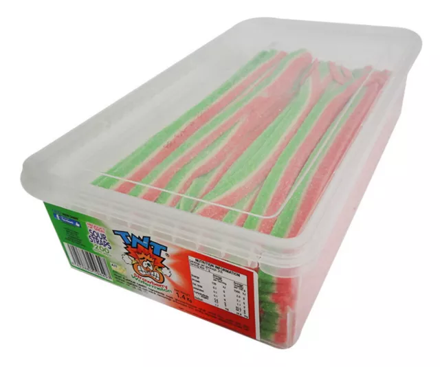 TNT Strawberry & Watermelon SOUR STRAPS 200S 1.4 kg