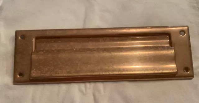 Old Brass Letter Box Plate Door Mail Slot Mailbox