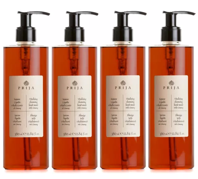 Prija Seife Flüssigseife mit Ginseng Soap Wellness Spa  4x 380ml Flakon Hotel