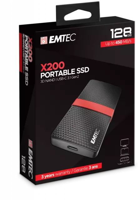 Emtec - External / Portable SSD drive - USB C 3.1