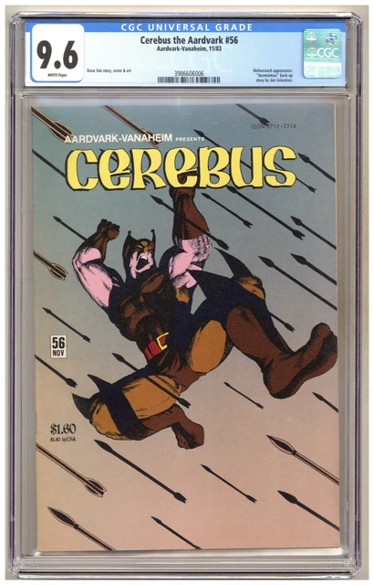 Cerebus the Aardvark 56 (CGC 9.6) Wolveroach Normalman 1983 Aardvark-Vanaheim