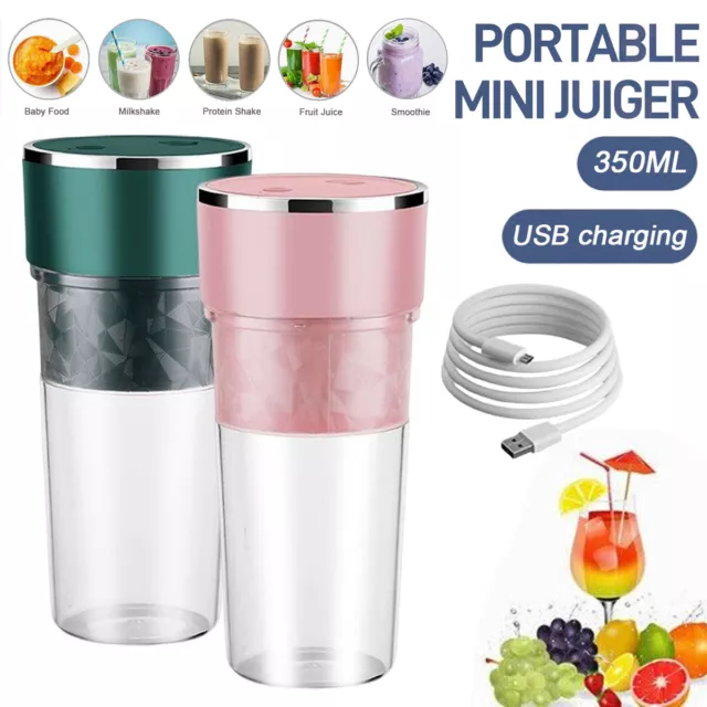 350ml Portable USB Electric Juice Maker Blender Smoothie Juicer Cup Fruit Mixer