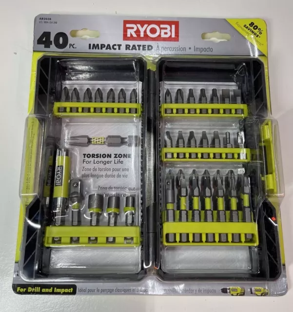 RYOBI 40 Piece Impact Driving Bit Set NEW 4