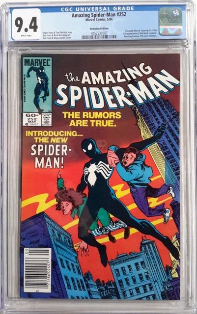 🕸Amazing Spider-Man #252 Cgc 9.4*1984 Marvel*1St Black Suit Spidey*Fantasy 15🕷