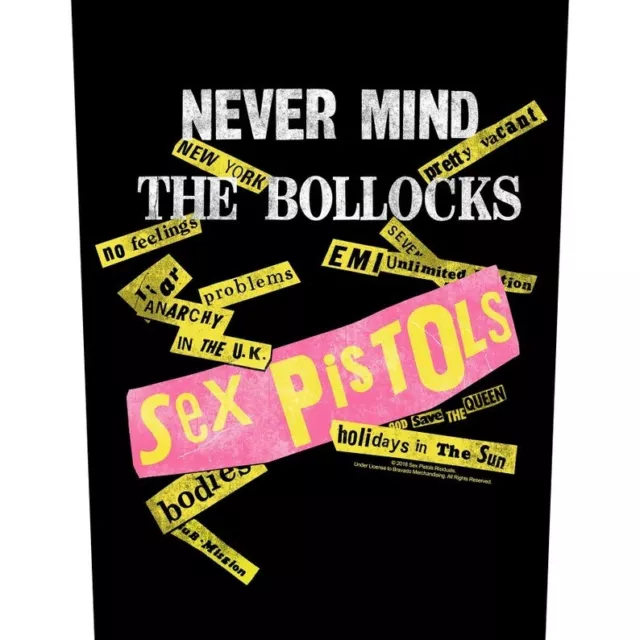 SEX PISTOLS official XLG back patch -NMTB black