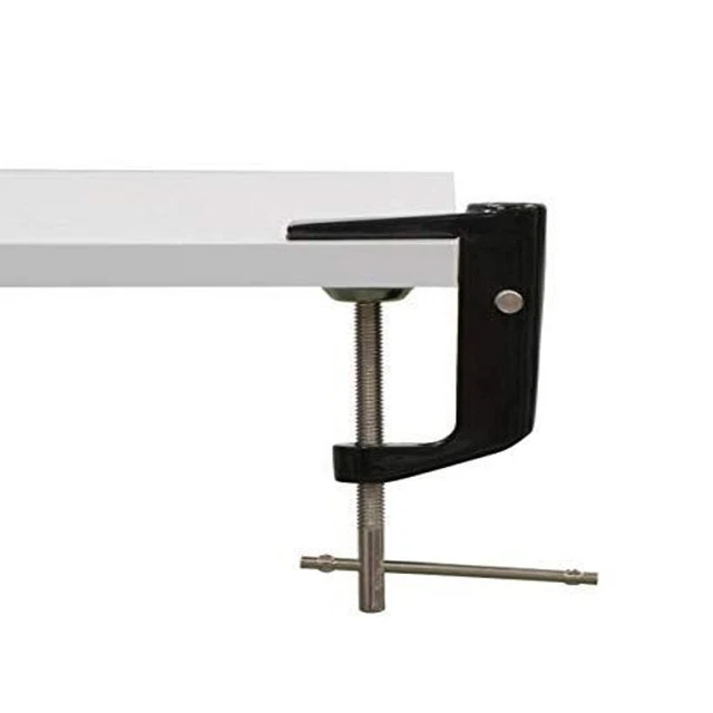 Metal Adjustable Arm Clamp - Black 1.25" W x 2.5" D x 4.25" H,