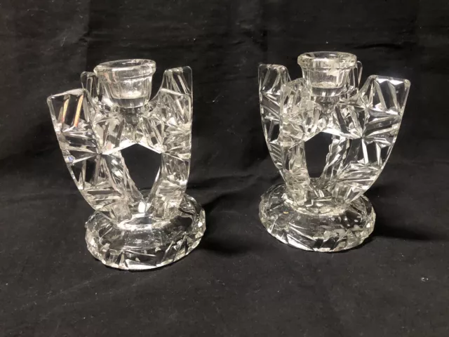 Vintage Towle Crystal Candle Holders