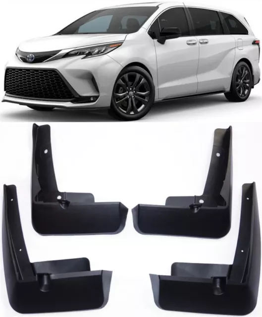 Genuine Front & Rear Molded Splash Guards Mud Flaps FOR 2021-2024 TOYOTA SIENNA