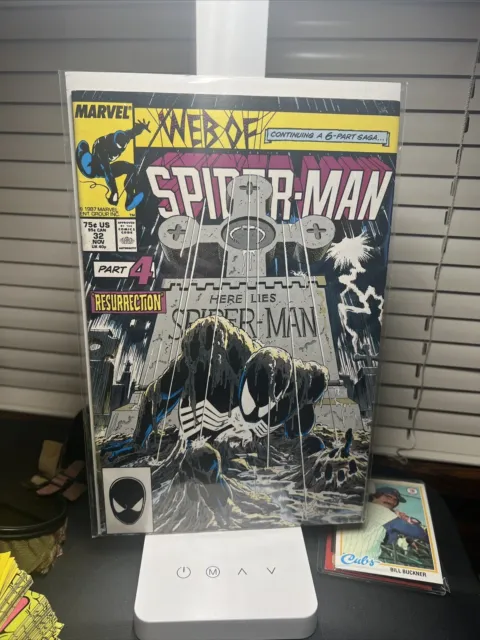 Web of Spider-Man #32 NM (1987, Marvel) RARE Newsstand Ed Kraven’s Last Hunt!