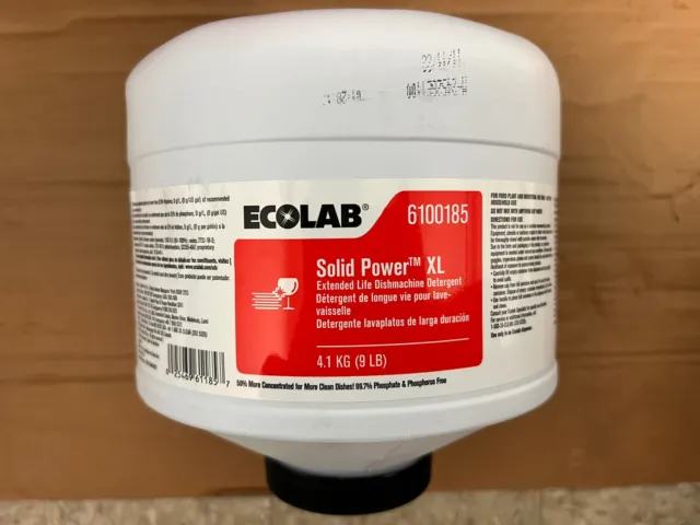 Ecolab Solid Power XL Dishwasher Machine Detergent - 9 lbs - New