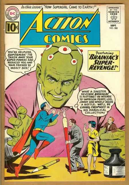 Action Comics #280 G/VG (1961 DC) Superman Supergirl Brainiac