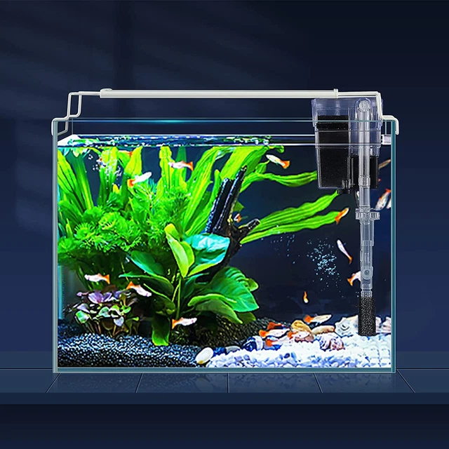 Small Fish Tank With Filter, Gallon Aquarium water Tank Kit Mini Betta Fish Bowl