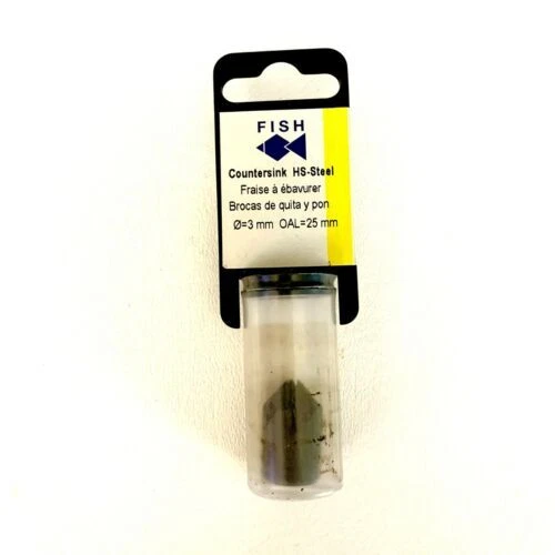 Fish Countersink HS-Steel 0=3mm OAL=25mm