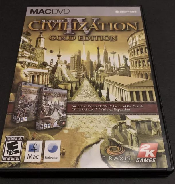 CIVILIZATION IV 4 Gold Edition Sid Meiers Game Of The Year & Warlord Expansion