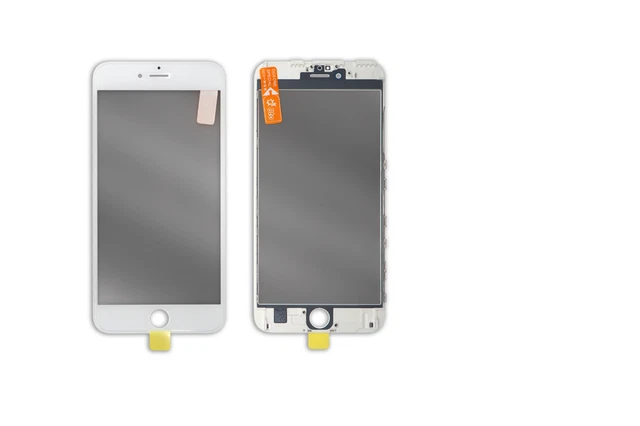 IPHONE 6s Plus Avant Cadre en Verre Préassemblé Blanc Oca Polarizer 4in1