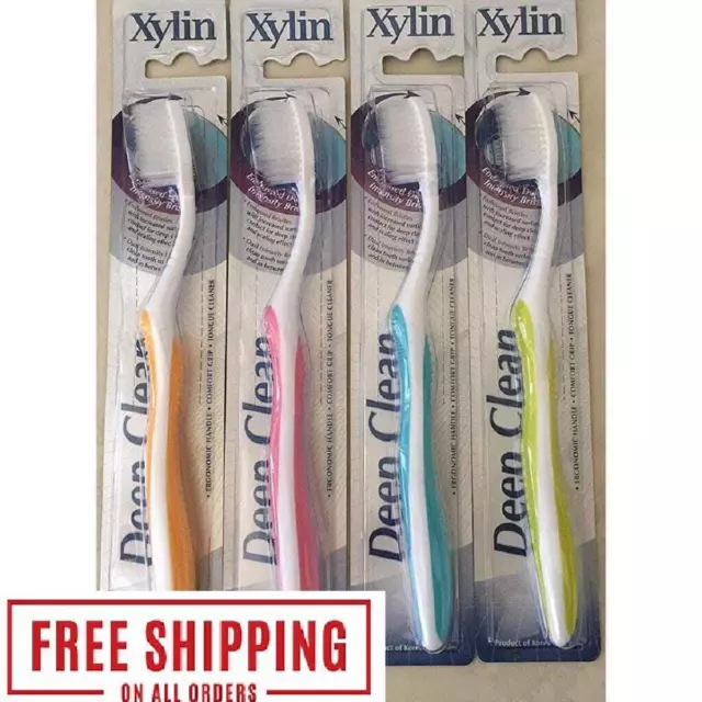 New Brands 5 X COSWAY Xylin Deep Clean Toothbrush With Nano Silver Fast Shipping