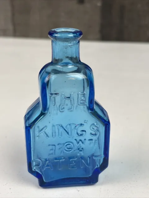 Vintage Wheaton NJ Small BLUE Glass Bottle (Balsam of Life) 1971