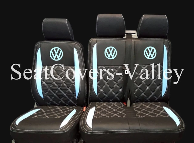 JK Double Front Seat Cover VW T5 2003–2015 and T6 2015 Onwards (Black) | Just Kampers