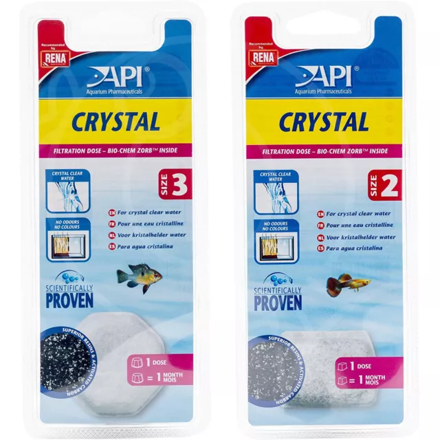 API Crystal Filter Media Resin Carbon Odour Remover Cartridge Aquarium Fish Tank